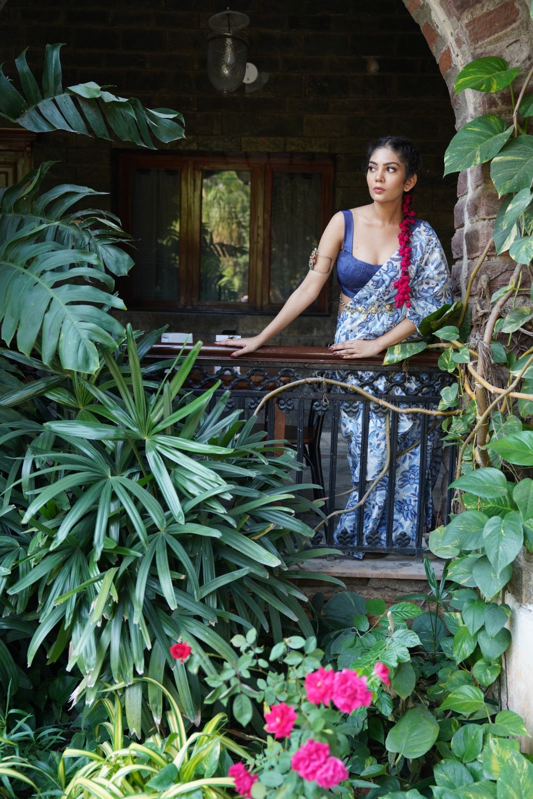 Vani pre-draped saree