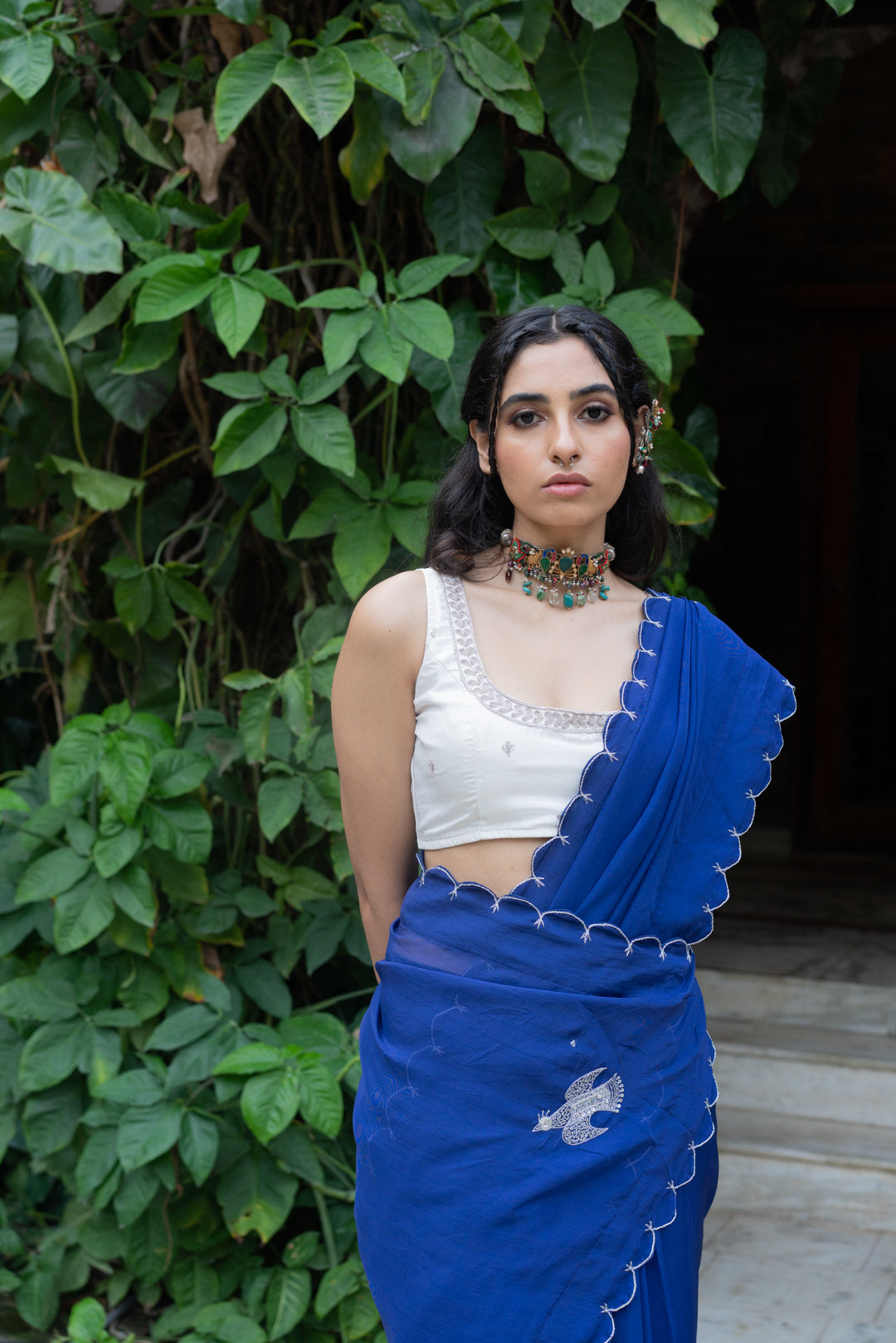 Amala pre-draped saree