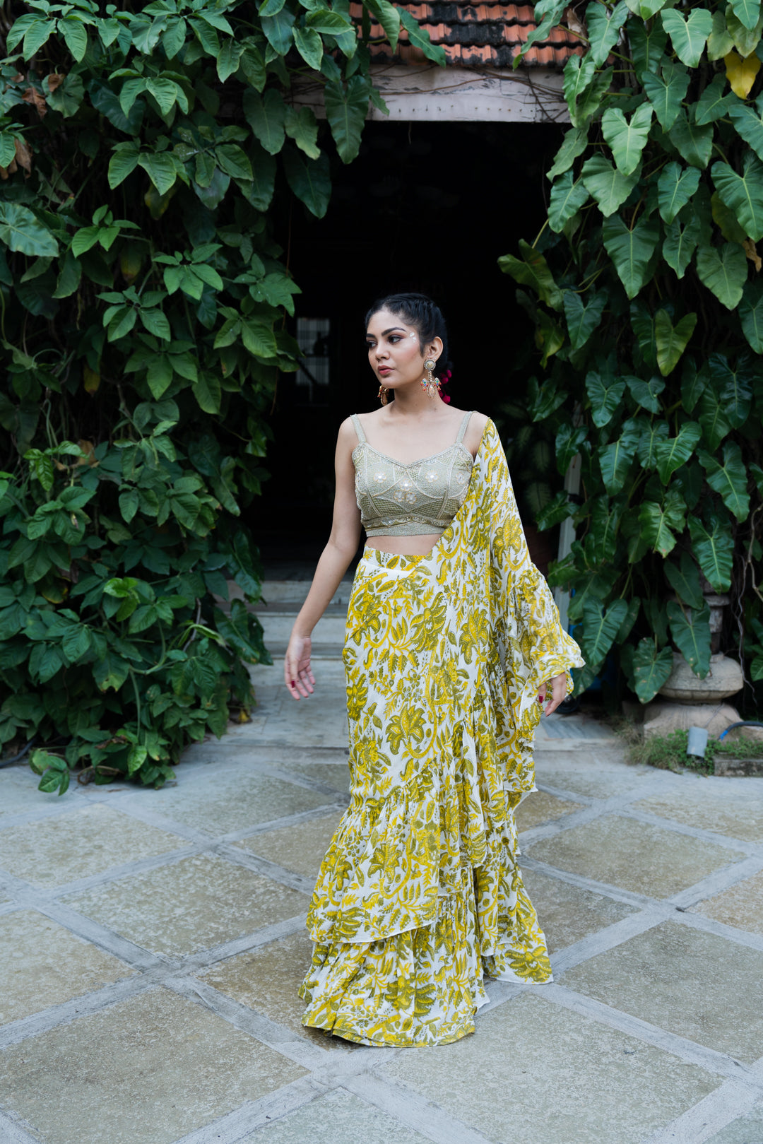 Raga pre-draped saree