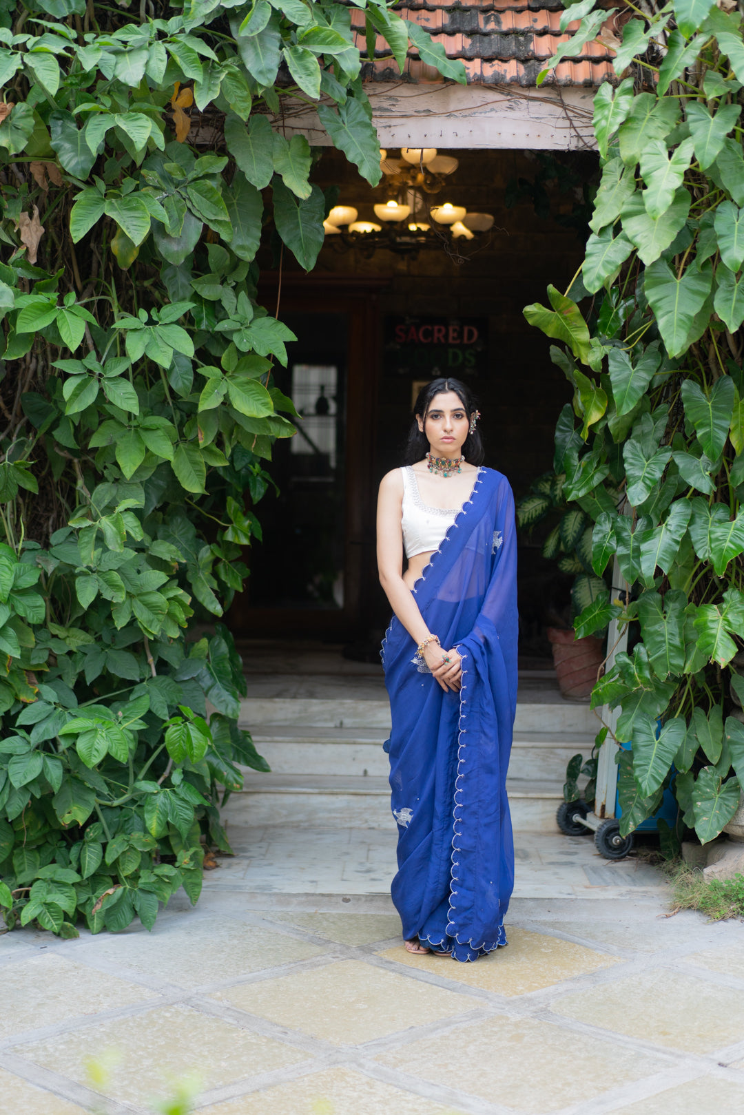 Amala pre-draped saree