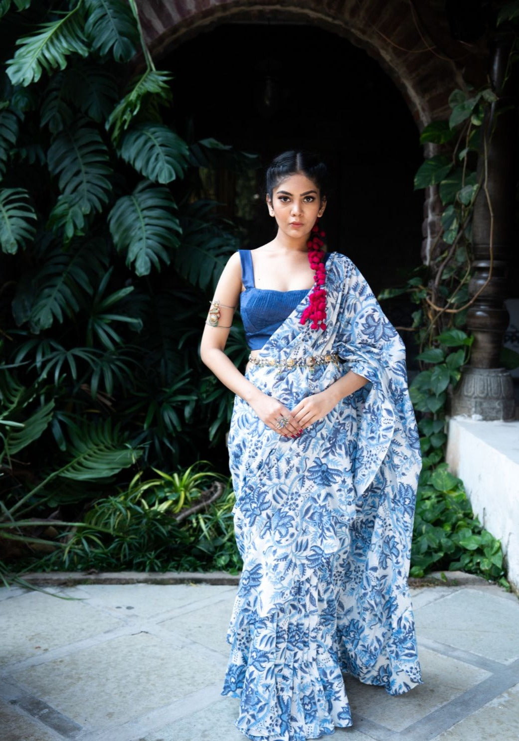Vani pre-draped saree